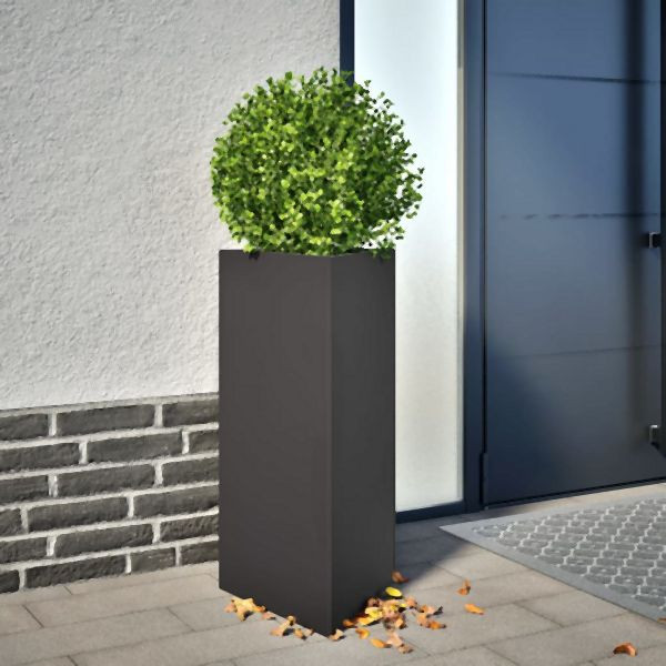 vidaXL Pflanzkübel 2 Stk. Schwarz Dreieckig 40x34,5x70 cm Stahl, 851158