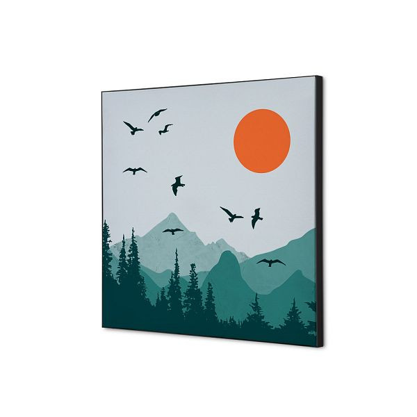 Showdown Displays Spannstoff Wanddekoration SET 40 x 40 Sonne und Vögel, TFR22W400-SET-I25