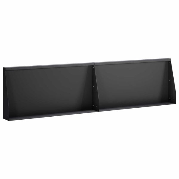 vidaXL Stützmauer 2-teilig 80 x 12 x 40 cm Stahl Schwarz, 8015290