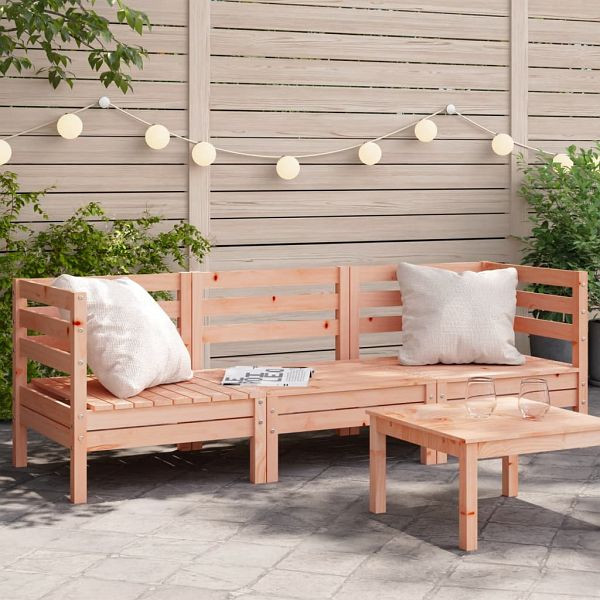 vidaXL Gartensofa 3-Sitzer Massivholz Douglasie, 838031