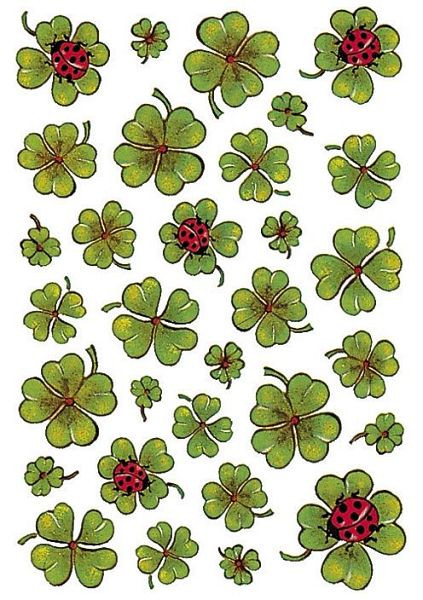 HERMA 5438 Sticker DECOR Kleeblätter, VE: 10 Stück, 5438, 4008705054386