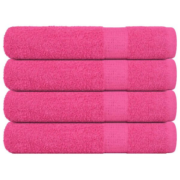 vidaXL Handtücher 4 Stück Rosa 100x200 cm 360 g/m² 100% Baumwolle, 137059