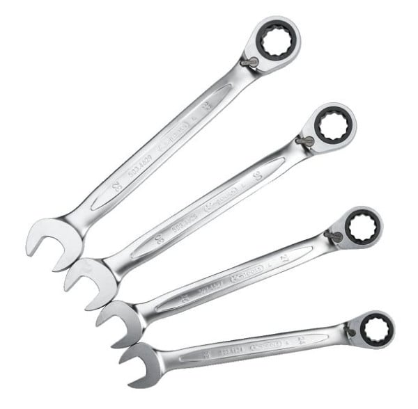 KS Tools GEARplus Ratschenringmaulschlüssel-Satz, umschaltbar, 4-teilig, 503.4601