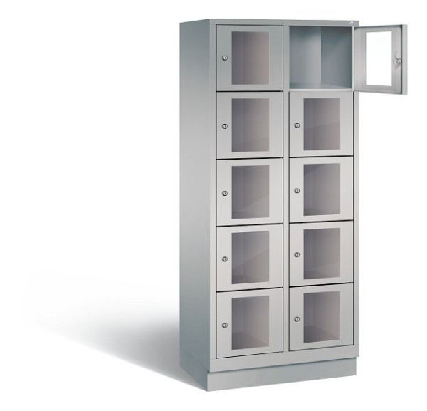 C+P Schließfachschrank Classic, H1800xB810xT500mm, Farbe: Weißaluminium, 8020A225 S10010