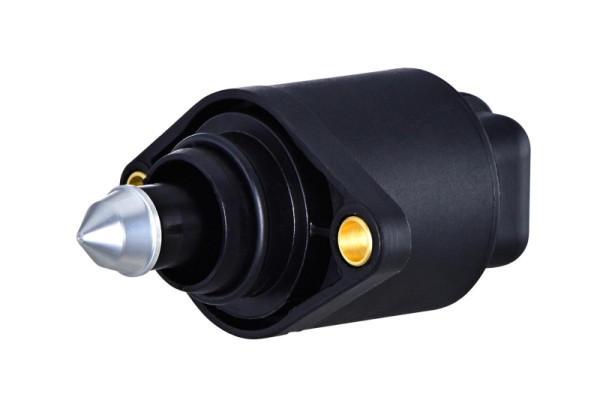 HELLA Leerlaufregelventil, Luftversorgung, 12V, 4-polig, geschraubt, elektrisch, Anzahl der Befestigungsbohrungen: 2, mit Dichtungen, 6NW 358 192-021