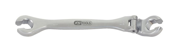 KS Tools CHROMEplus Offener Doppel-Ringschlüssel mit Gelenk, 11mm, 518.0381