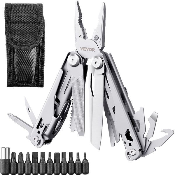 VEVOR Multitool Werkzeug, 17 in 1 Faltbares Edelstahl Multifunktionale Zange, Multiwerkzeug, Multi-Tool als Schneider, DGNQ440ABXG10UZ8FV0
