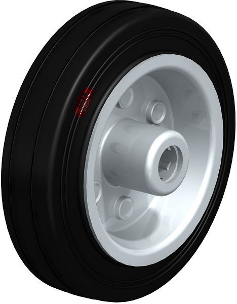 Blickle VEHI 100/12R Rad aus Vollgummi, Schwarz, 587139