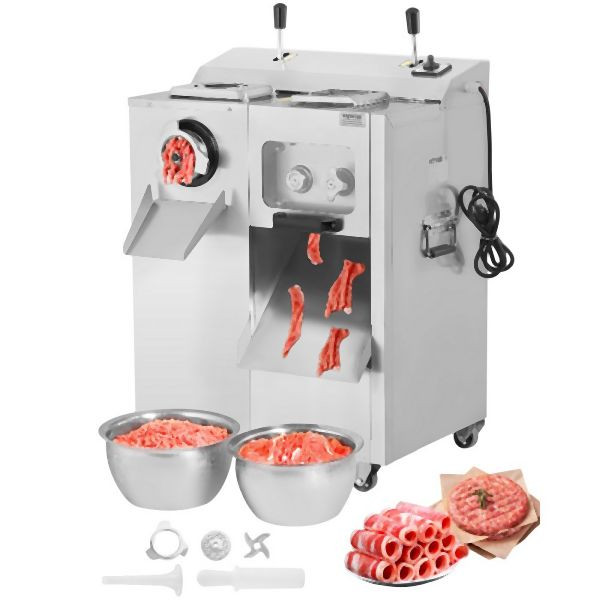VEVOR Kommerzieller Elektrischer Fleischwolf 6,35kg/Min Wurstfüllmaschine 5mm, XSYJQJJS5MM0V5LB0V2