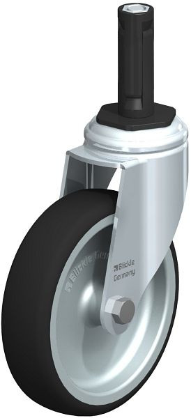 Blickle LKRA-PATH 126G-11-ER12 Apparate-Lenkrolle mit Expander, Thermoplastisches Polyurethan, Grau, 848860