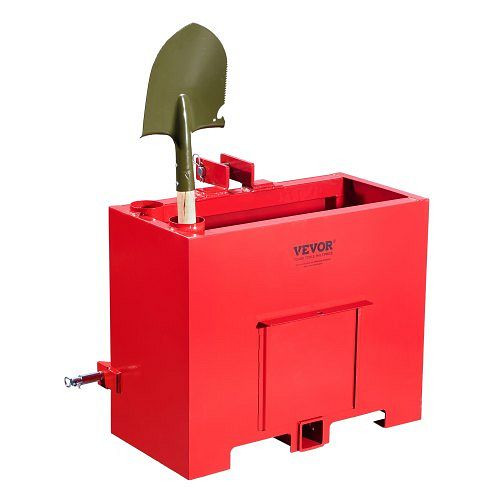 VEVOR Traktor Ballast Box Kat. 1, 363 kg Kapazität, für 5,6 cm Anhängerkupplung, Stahl, Schiebetür, rot, TLJYZXHSDPB8ZTXSQ001V0