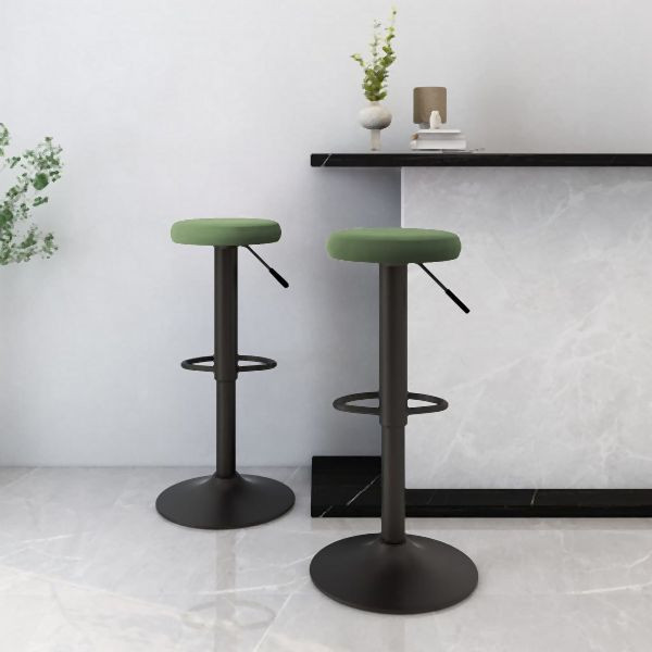 vidaXL Barhocker 2 Stk. Dunkelgrün Samt, elegant, 333146