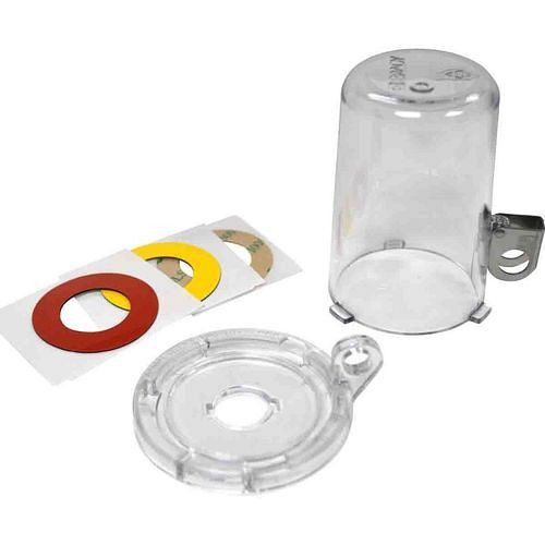 DENIOS Drucktasten-Verriegelung, transparent, H 79,60 x ∅: 64 mm, 312016