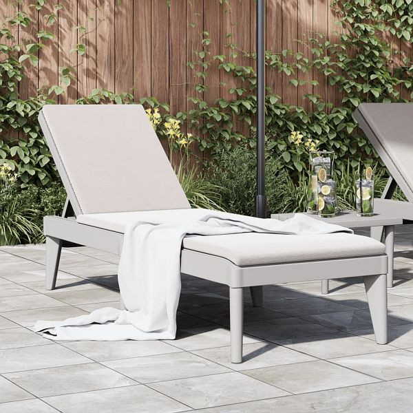 vidaXL Sonnenliege Grau 186x60x29 cm PP, 364218, 8720845889203
