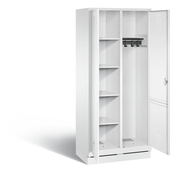 C+P Putzmittel-Spind Evolo, H1800xB810xT500mm, Farbe: Verkehrsweiß, 48160-22 S10125