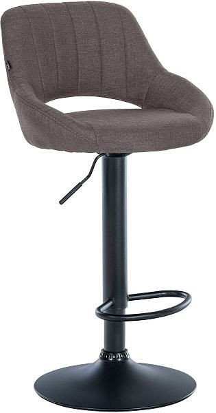CLP Barhocker Milet Stoff schwarz, dunkelgrau, 321290