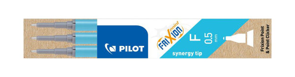 PILOT Tintenrollermine FriXion BLS-FRP5 - 0,3 mm, hellblau, 3er Pack, BLS-FRP5-LB-S3