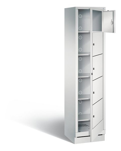 C+P Wäsche-Ausgabeschrank Evolo, H1800xB420xT500mm, Farbe: Lichtgrau, 48160-105 S10001
