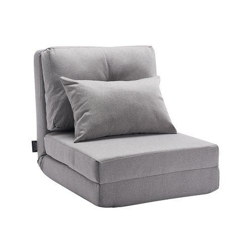 VEVOR Umwandelbares Schlafsofa, 5-fach verstellbares Lazy-Sofa mit Kissen, faltbar, für Wohnzimmer & Schlafzimmer, grau, DBYZDCKWFS00JUGS1V0