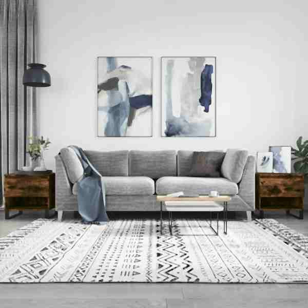 vidaXL Couchtische 2 Stück Räuchereiche 50x46x50 cm Holzwerkstoff, 830935