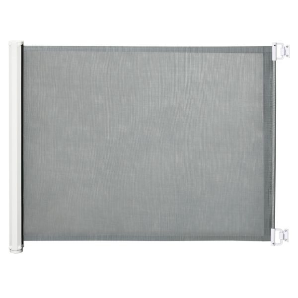 PawHut Hunde Türschutzgitter, Einrollbar PVC Grau 115L x 82,5H cm, D06-071V01