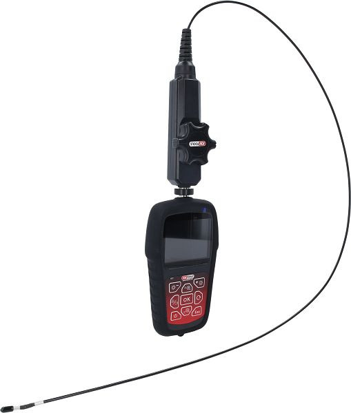 KS Tools HD-Videoskop-Satz mit Ø 3,9 mm 180° und 0° HD Frontkamera-Sonde, flexible PVC Hülle, 3-tlg, 550.7550