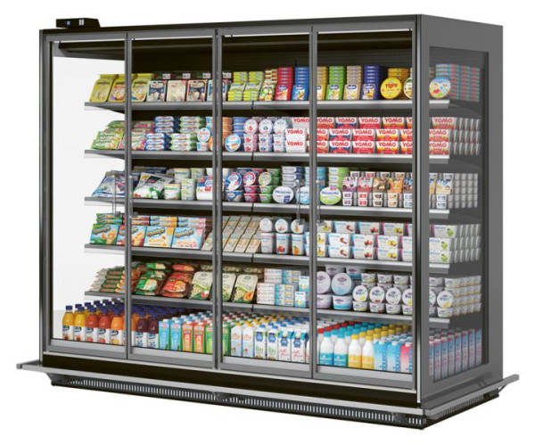 NordCap Wandkühlregal ANGEL LF-T 950-206 M2 1250, zentralgekühlt, Umluftkühlung, 454950220650