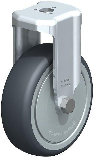 Blickle BKRA-TPA 101K-FK Apparate-Bockrolle mit Rückenloch, Thermoplastisches Gummi-Elastomer, Grau, 393892