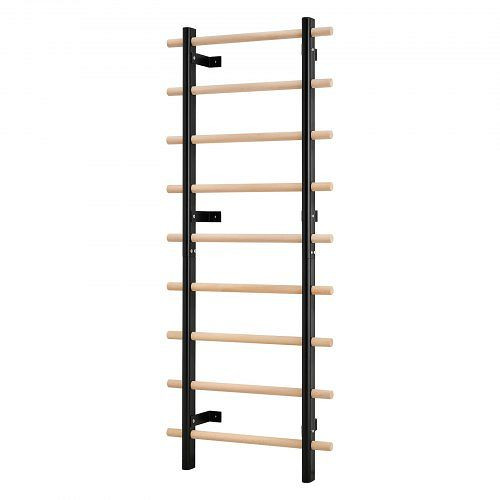 VEVOR schwedische Leiterwand 9-stufiges Klettergerüst Massivholz & Karbonstahl 150 kg indoor mit Power Rack-Zubehör, PPGTZMHSYMS9DLTCN001V0