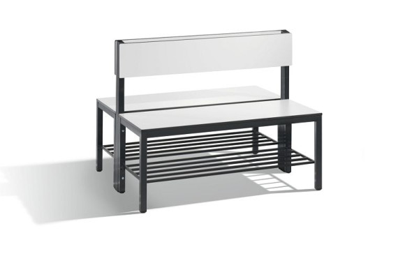 C+P Doppelseitige Sitzbank mit Rückenlehne, Basic Plus, H796xB1000xT760mm, 8060-410 S10000