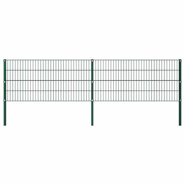 vidaXL Zaunelement mit Pfosten Eisen 349 x 80 cm Grün, 278605, 8719883732640