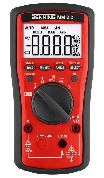 Benning MM 2-2 Digital-Multimeter, Anzeigeumfang: 6.000 (beleuchtet), 044692