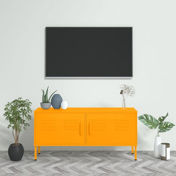 vidaXL TV-Schrank Senfgelb 105x35x50 cm Stahl, 336227