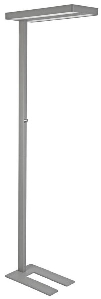 Deskin LED Standleuchte Aluminium mit Standfuß, silber, Silber, 280 x 1960 mm, 290582