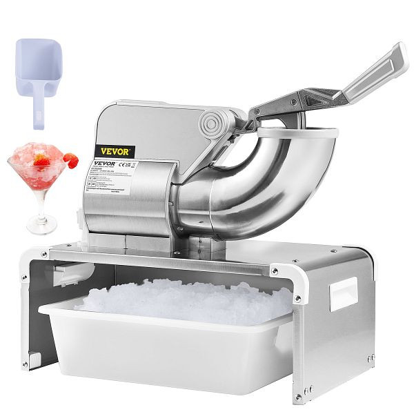 VEVOR Eiszerkleinerungsmaschine Eisrasiermaschine Eisrasierer 300 kg/h, Edelstahl Eiszerkleinerungsrasierer 300 W, WSDSLPBXG110VDAN2V2