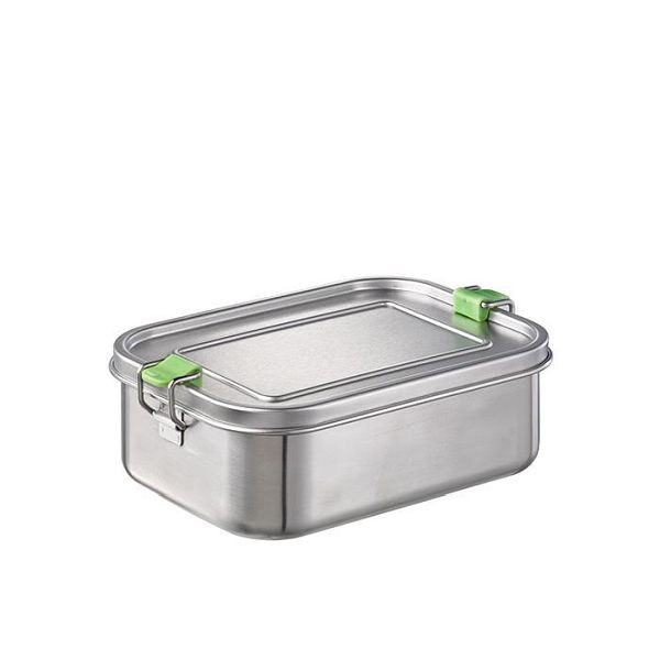 APS Lunchbox, 20,5 x 14,5 cm, Höhe: 6,5 cm, 18/8 Edelstahl, innen poliert, außen mattiert, 66901