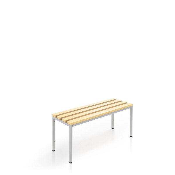 Rotstahl freistehende Sitzbank mit Kunststoffleisten, 100 cm, ohne Schuhrost, 1311-000000-1002527