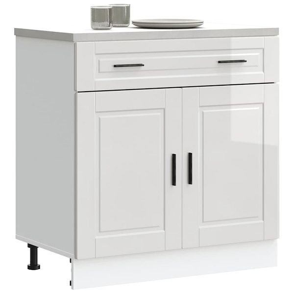 vidaXL Küchenunterschrank Porto Hochglanz-Weiß Holzwerkstoff, 853979