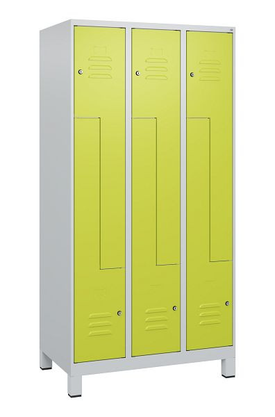 C+P Z-Spind Classic PLUS, Füße, 6 Abteile, 1800x900x500mm, 7035/0024, Zylinderschlösser, 0800137-306 S10025