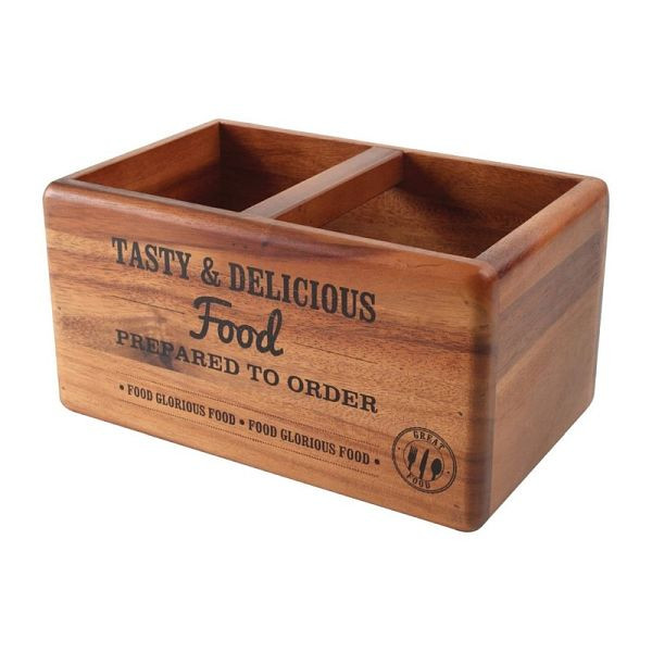 T&G Woodware Tischbutler mit Tafel, 14 x 17 x 27 cm, Akazienholz, CL179