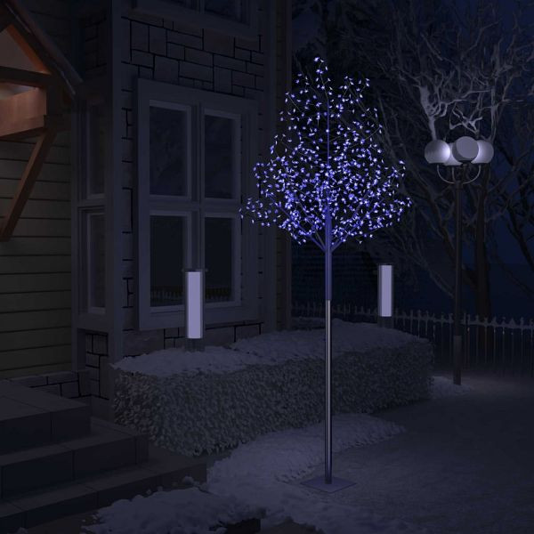 vidaXL Weihnachtsbaum 600 LEDs Blaues Licht Kirschblüten 300 cm, 51273