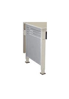 Manuflex Seitenblende für UNIVERSAL Standard ESD-Arbeitstische, BxH 606 x 538 mm, für Tischtiefe 800 mm, Alusilber, LZ3350.9006