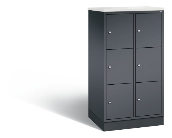 C+P Schließfachschrank Intro, H1255xB620xT490mm, Farbe: Schwarzgrau, 8573-201 S10231