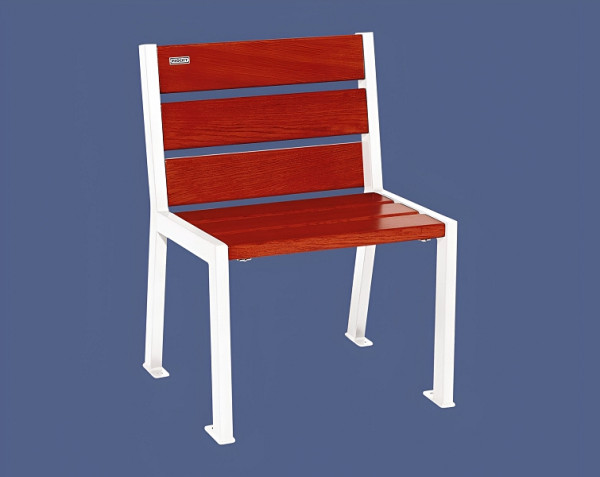 Procity Stuhl Silaos 6 Holzlatten, Ohne Armlehne, Holz & Stahl, Mahagoni/RAL 9010, 209600.9010.ACAJ