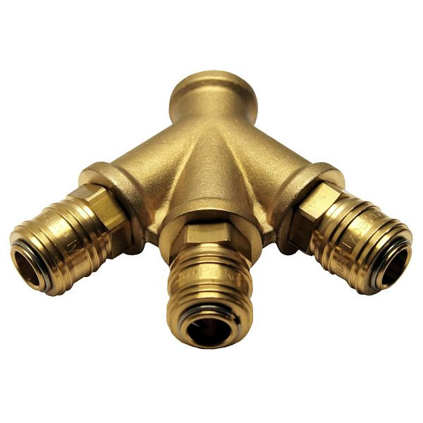 AEROTEC 3-fach Verteiler mit Kupplung 1/2 Zoll IG, 301.72.03.21-PS