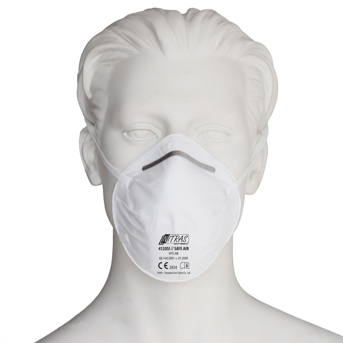 NITRAS SAFE AIR Atemschutzmaske Klasse FFP2 NR ohne Ventil Box VE: 400 ...