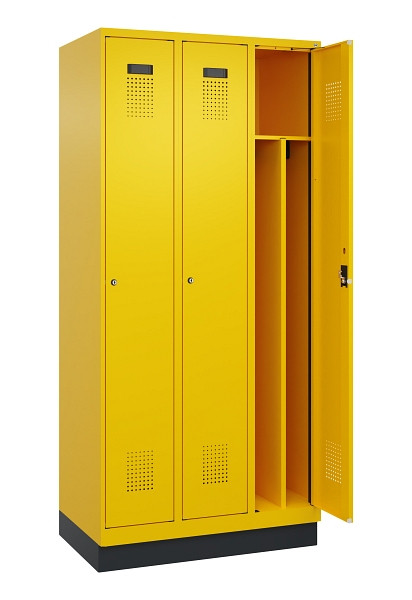 C+P Spind Evolo PLUS, mit Sockel, 3 Abteile, 1950x900x500mm, 1023/1023, Verschluss Zylinderschloss, 049020-30F S10049