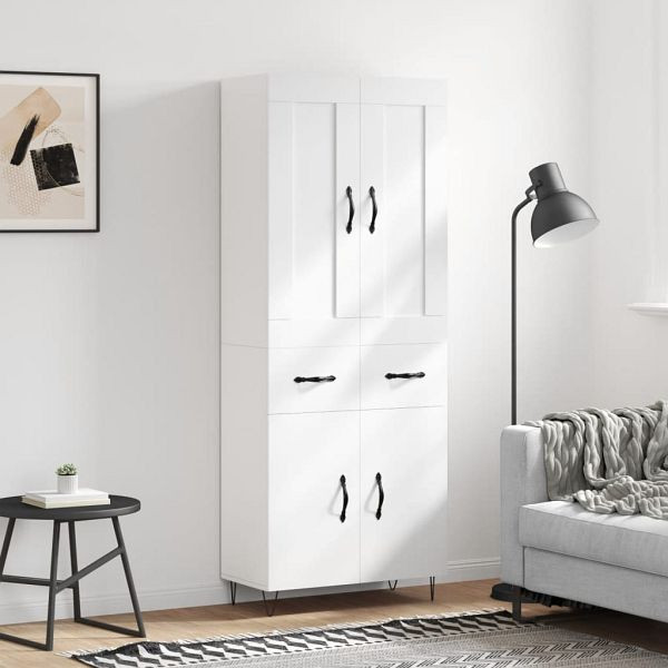 vidaXL Highboard Weiß 69,5x34x180 cm Holzwerkstoff, 3199905