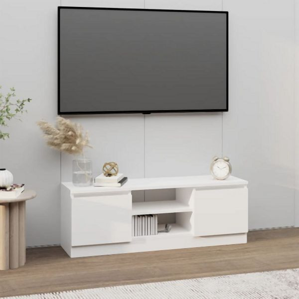 vidaXL TV-Schrank mit Tür Weiß 102x30x36 cm Abmessung, 823350
