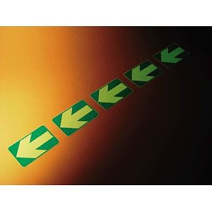 Moedel Markierungspfeile HIGHLIGHT, Alu, nachleuchtend, 160-mcd, selbstklebend, 150x100 mm, 55010